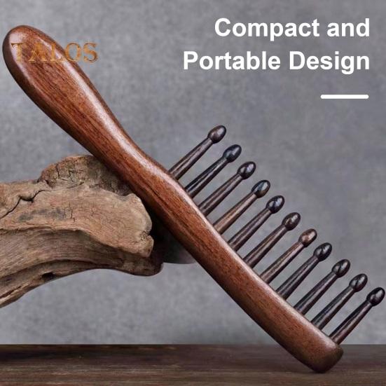 

Массажная расческа для кожи головы из сандалового дерева с широкими зубцами, антистатическая, для роста волос, для мужчин и женщин, деревянная ручная расческа для головы Гуаша(Случайный цвет)