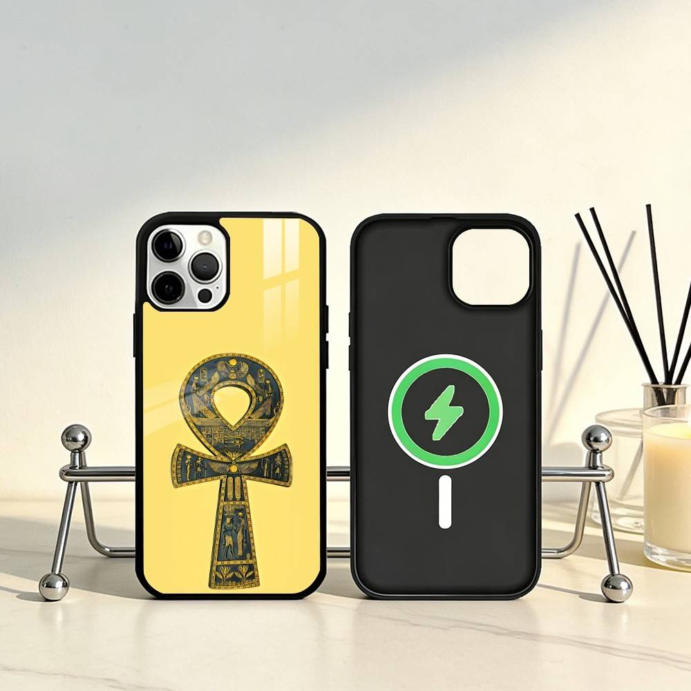 E-Ägypten P-Pharaonen Wandmalerei Handyhülle Für iPhone17,16,15,14,13,12,11 Plus,Pro Max Magnetisch Für Magsafe Kabelloses Laden