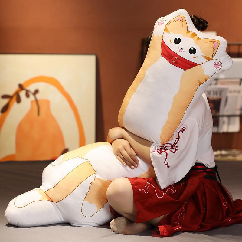Jujutsu Kaise Satoru Gojo Long Cat Pillow Cushion Comic Plush Toy Filling Doll