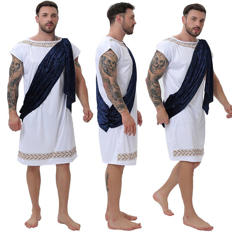 Halloween Roman King Costume For Women Cosplay Medieval Greek Warrior Dress For Stage Performance