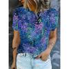 Women's Summer Casual Versatile Design 3D Printed Round Neck Short Sleeved T-shirt