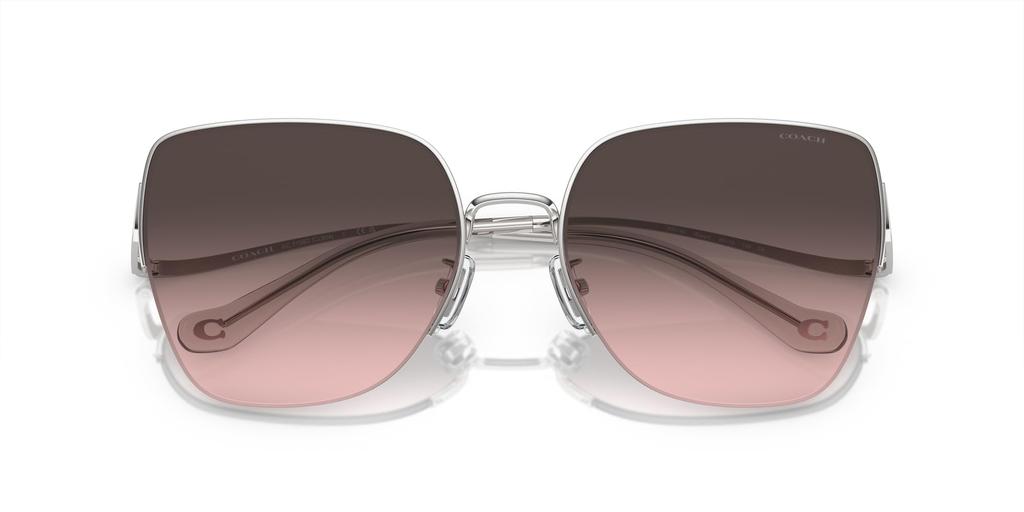 Coach Sunglasses HC7156D CL904 SHINY SILVER 60 Women's