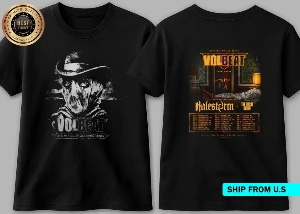 Volbeat – God Of Angels Trust 2025 Concert Tour TShirt S
