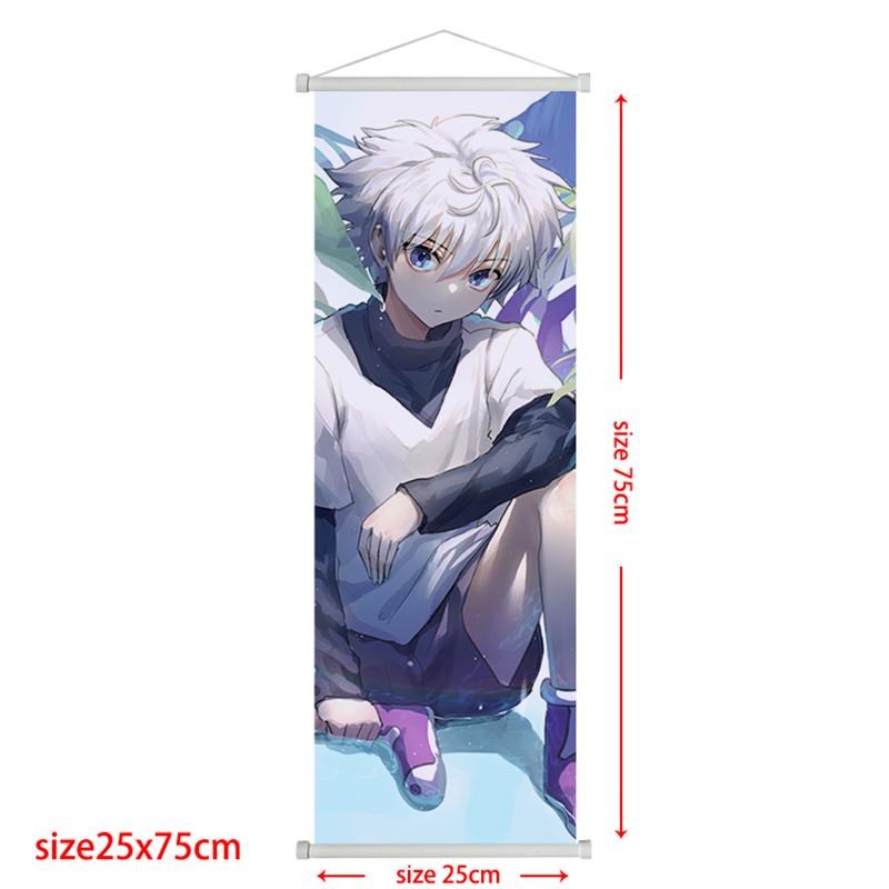 Anime Hunter X Hunter Scroll Poster GON Killua Zoldyck Hisoka Art Canvas Wall Decor for Bedroom Home Poster Family Room Decor