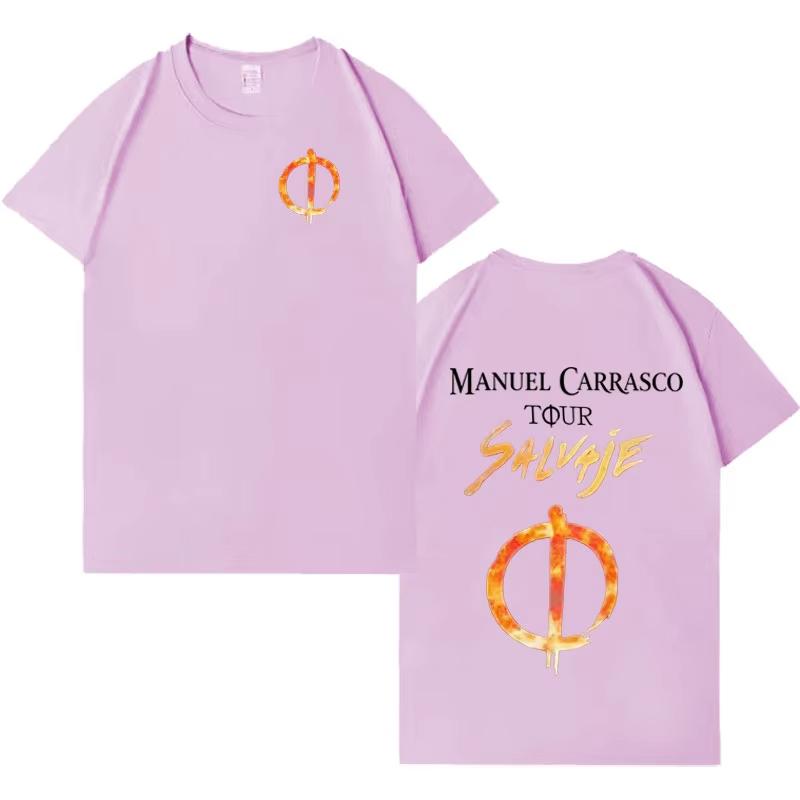 Hip Hop Unisexs Tshirt Rapper Unisexuel Carrasco Salvaje Tour Hot Sale High Quality Tshirt Unisex Women Cotton Cozy Casual Streetwear