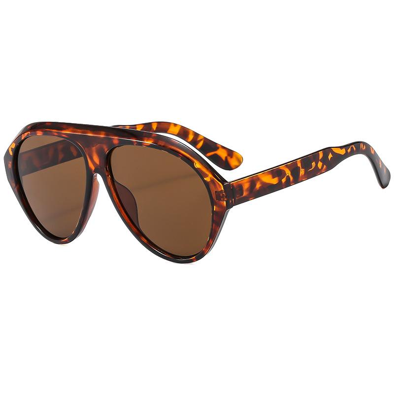 Simple Sunglasses, Large Frame Light Board Versatile Toad Glasses, Multi-Color Classic Pilot Glasses