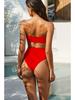 Women's Metal Buckle Bandeau Bandage Bikini - Style 2043
