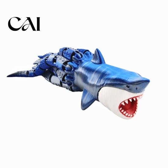 Digital Horror Art Collectible 3D Printed Sea Monsters, Articulated Fidget Toy, Eater Deep Creature Predator Sculpture Collectible, Stress Relief Desk