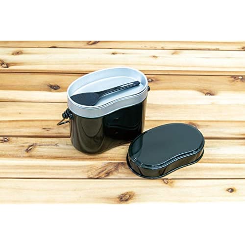 CAPTAIN STAG (CAPTAIN STAG) Double Embossed Mini Rice Scoop, 16cm, Made In Japan, UH-3035, Black