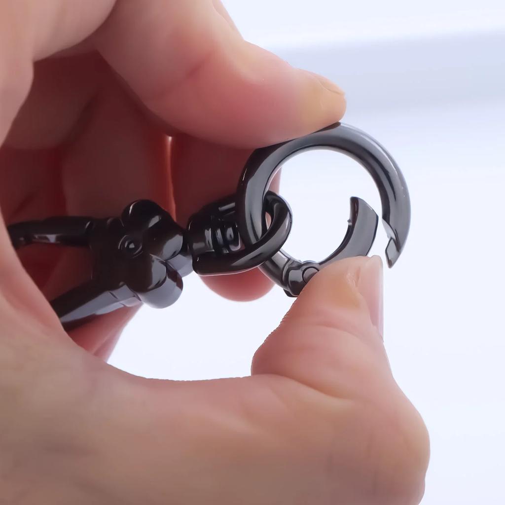 2pcs Metal Folwer Keychain Key Clips Key Ring Key Chain Rings Keyring for Home Car Key Organizer