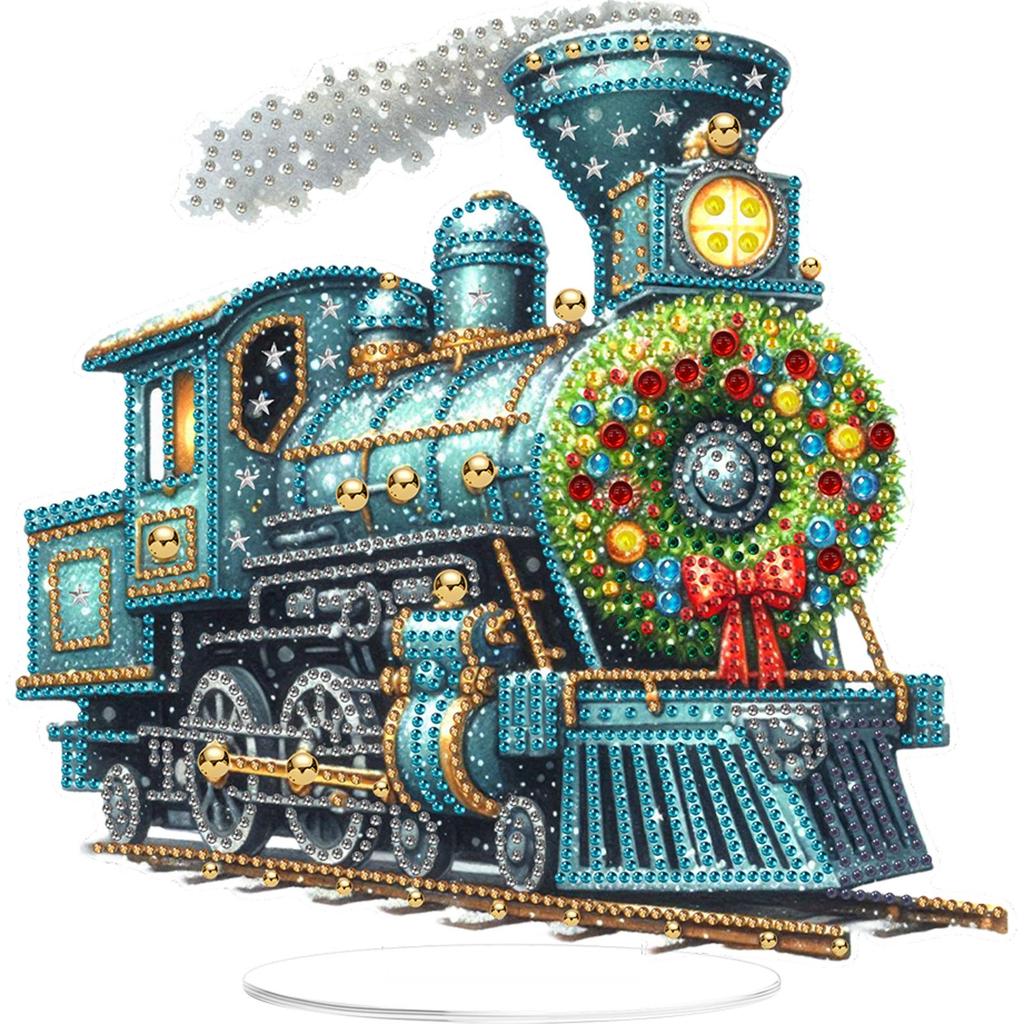 2D Flat Christmas DIY 5D DIY Diamond Art Tabletop Decorations Diamond Painting Desktop Decorations for Home Office Desktop Decor