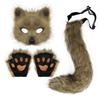 Maschera Fatta a Mano in Pelliccia Sintetica Maschera Volpe Kit Maschera Fatta a Mano in Pelliccia Sintetica Gatto Volpe per Festa di Halloween Cosplay Therian