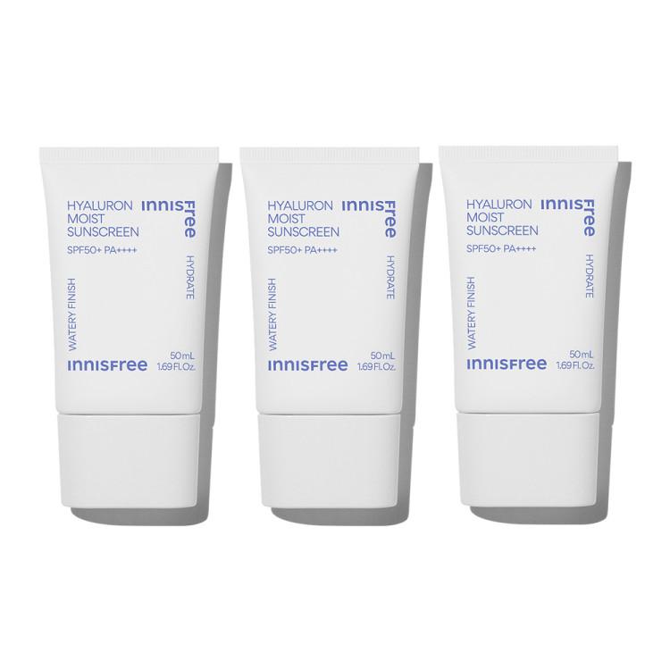 Innisfree Hyaluronic Moisture Sun Cream SPF 50+ PA++++ 50ml, 3 units, Korean cosmetics