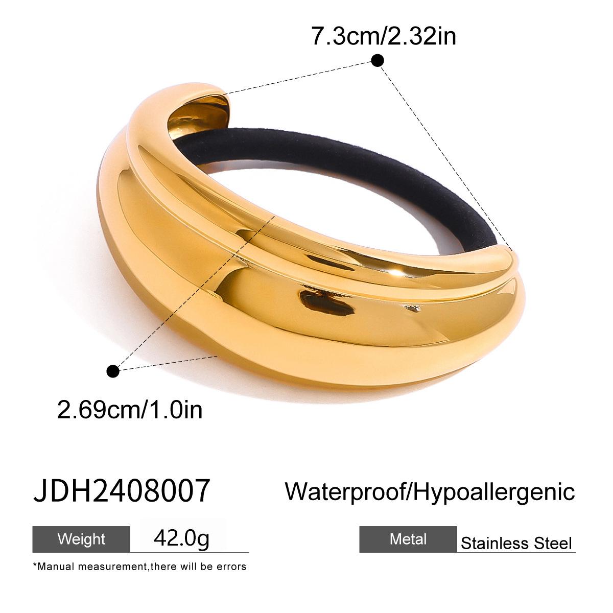 Jiading European and American stainless steel u-shaped hair band headgear ins hair rope ponytail rubber band headrope titanium steel hair jewelry