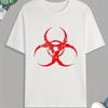 Biohazard Symbol Print T Shirt Tees For Unisex Casual Short Sleeve Tshirt For Summer Spring Fall Tops As Gifts
