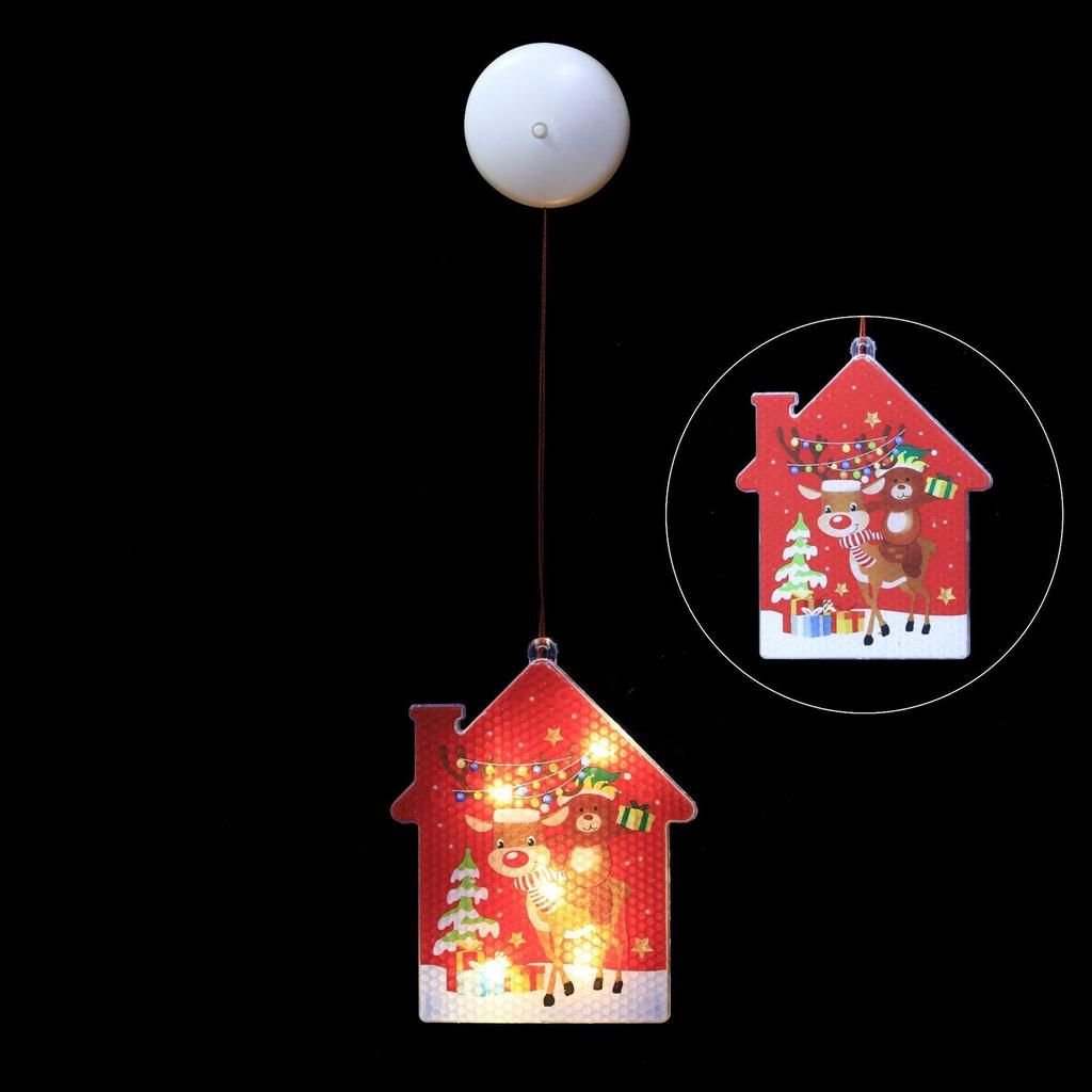 Cross-border Christmas Suction Cup Lights LED Decorative Lights Scene Layout Creative Ornaments Colorful Lights Holiday Atmosphere Lights Wholesale