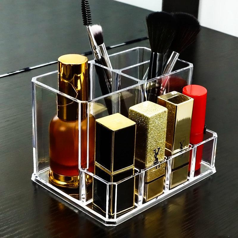 Clear Acrylic Makeup Organizer: Lipstick, Eyeshadow, Blush & More
