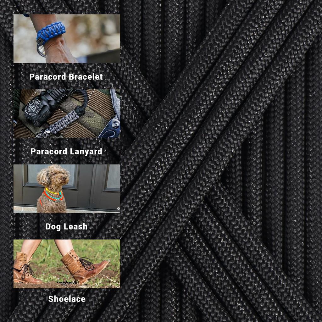 7 Kerne 550 Paracord-Schnur 5 15 30 M Dia.4mm Für Outdoor Camping Survival Lanyard Fallschirmseil Wanderzelt Zubehör