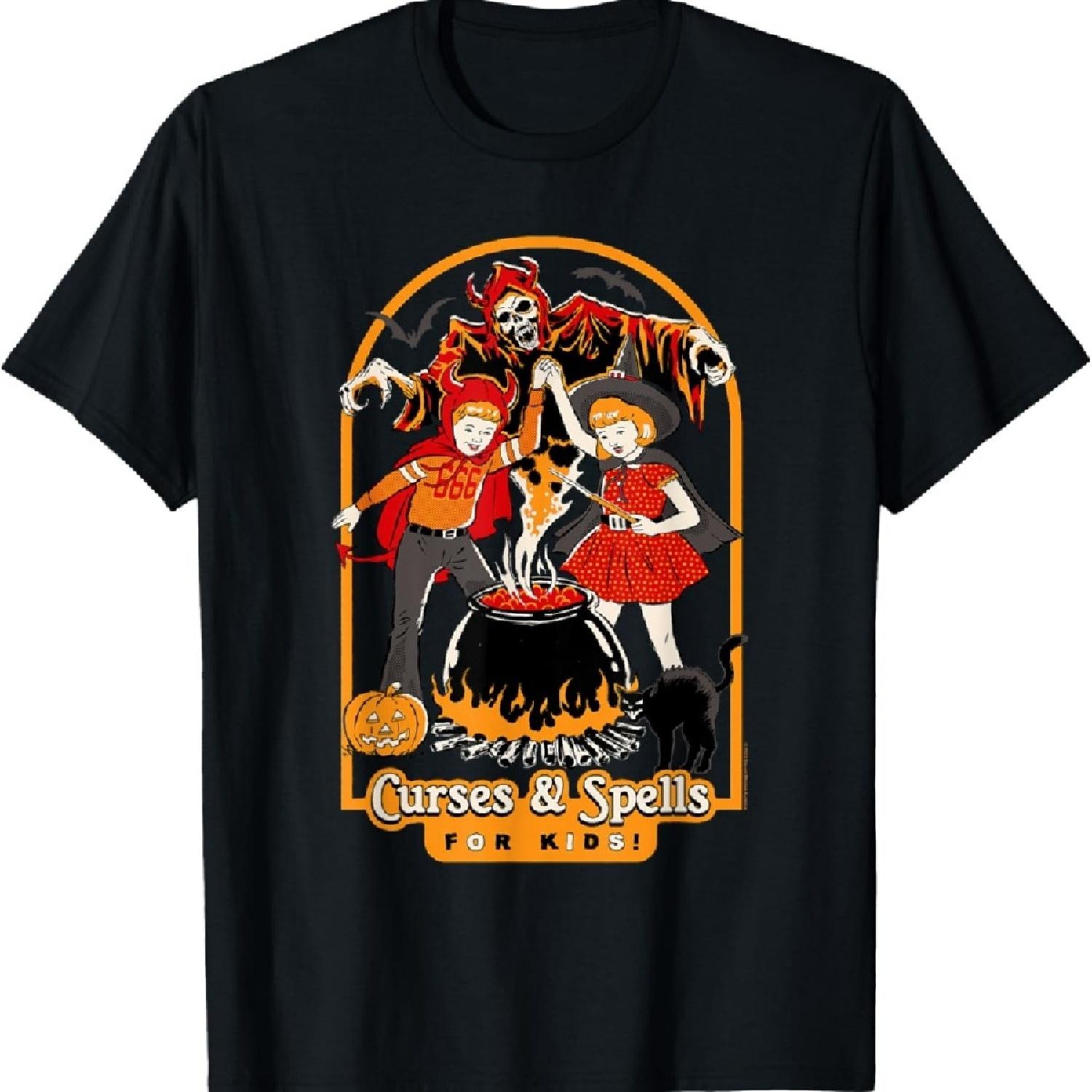 

Curses & Spells For Kids Retro Dark Humor T-Shirt XXXXXL чёрный
