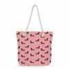 Sausage dog print thick rope single-shoulder beach bag 7274 CLE