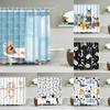 Wild Animals Bath Curtains Lion Leopard Cat Bathroom Decorative Shower Curtains Bathtub Decoration Bath Curtains