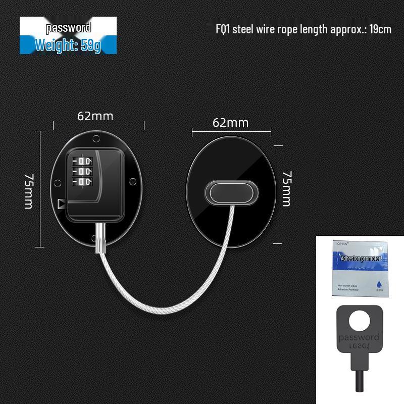 FJF Child Safety Lock for Fridge and Window - No-Drill Latch