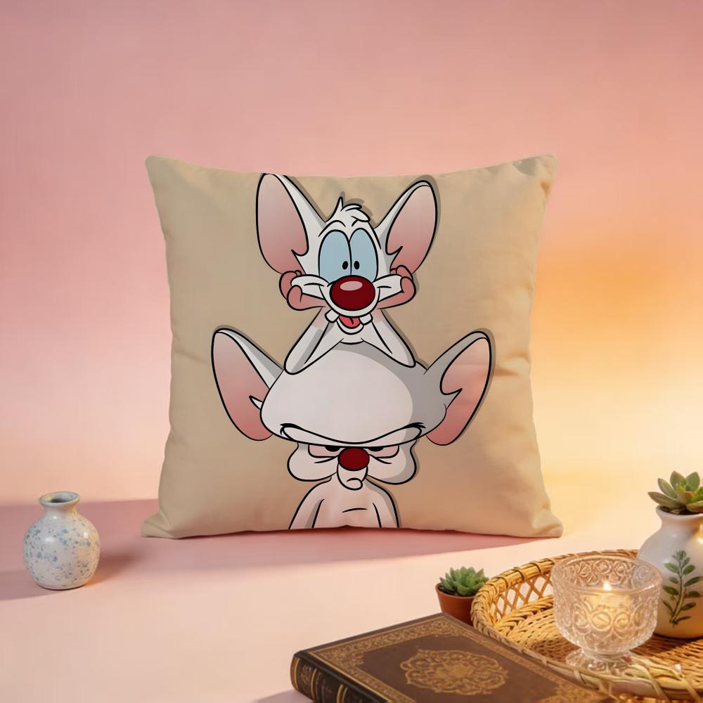 

Fashion PPinky and the Brainful Cushion Cover Premium SkinFriendly Pillow Case MultiPurpose for Home Office Travel 30X30cm