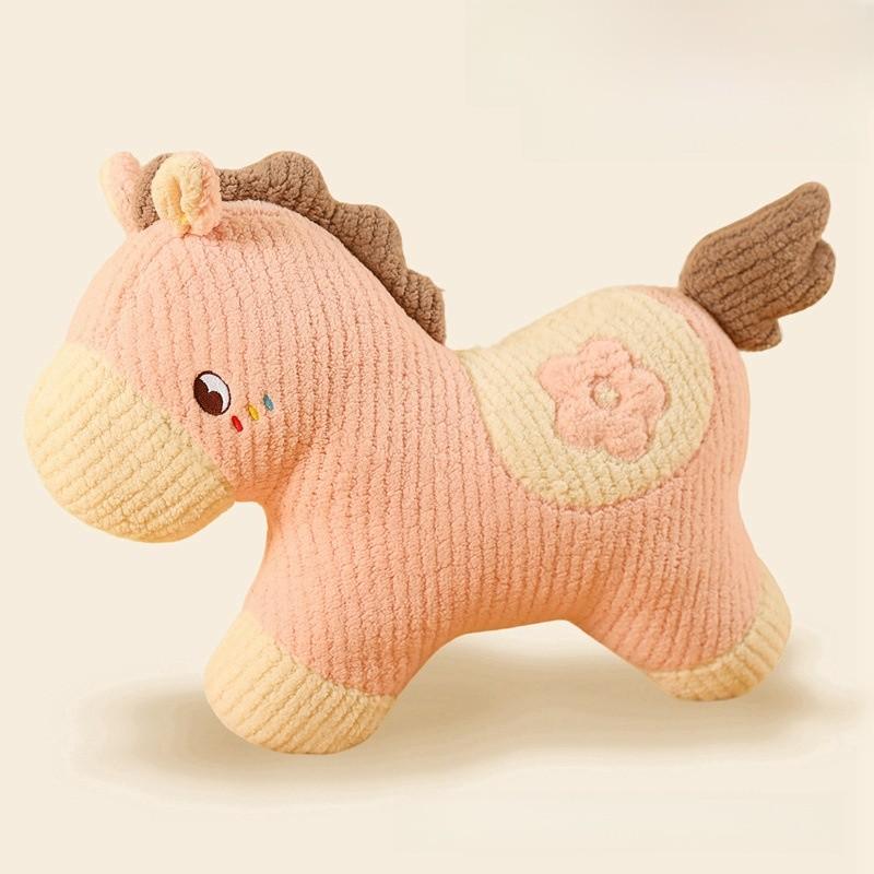 Style Fortune Horse Plush Toy With Soft Short Pile Fabric For Office Decor And Gift Giving