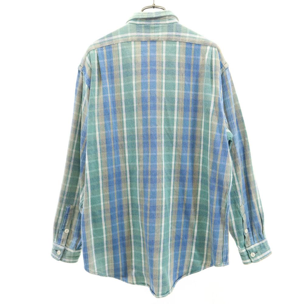 RRL 90s Initial Tag Red 3 Stars Old Check Pattern Long Sleeve Flannel Shirt Men's Used