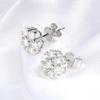 D Color 2.5/3mm Certified Full Moissanite Stud Earrings for Women Sparkling Flower Party Classic Jewelry 100% 925 Sterling Silver