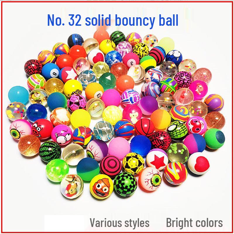 Elastic Bouncy Ball No. 32 - Solid Rubber Children's Toy for Gashapon Machines