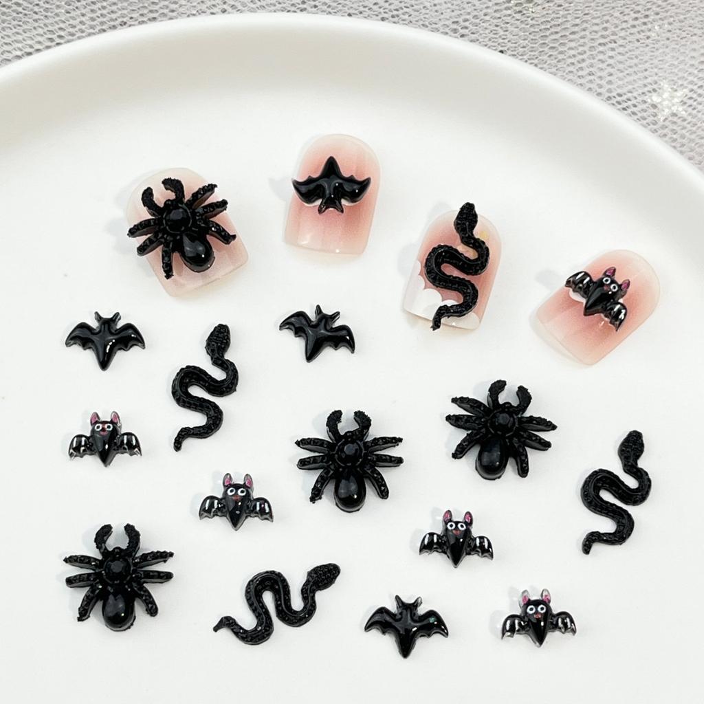 Halloween  Nail Accessories Dark Style Cartoon Resin Accessories Handmade DIY Nail Decoration,Wearing Accessories