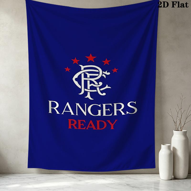 Rangers Fc Wall Tapestry Aesthetic Wall Hanging Printed Fabric Blanket Decorative Tapestries For Bedroom Living Room Home Decor