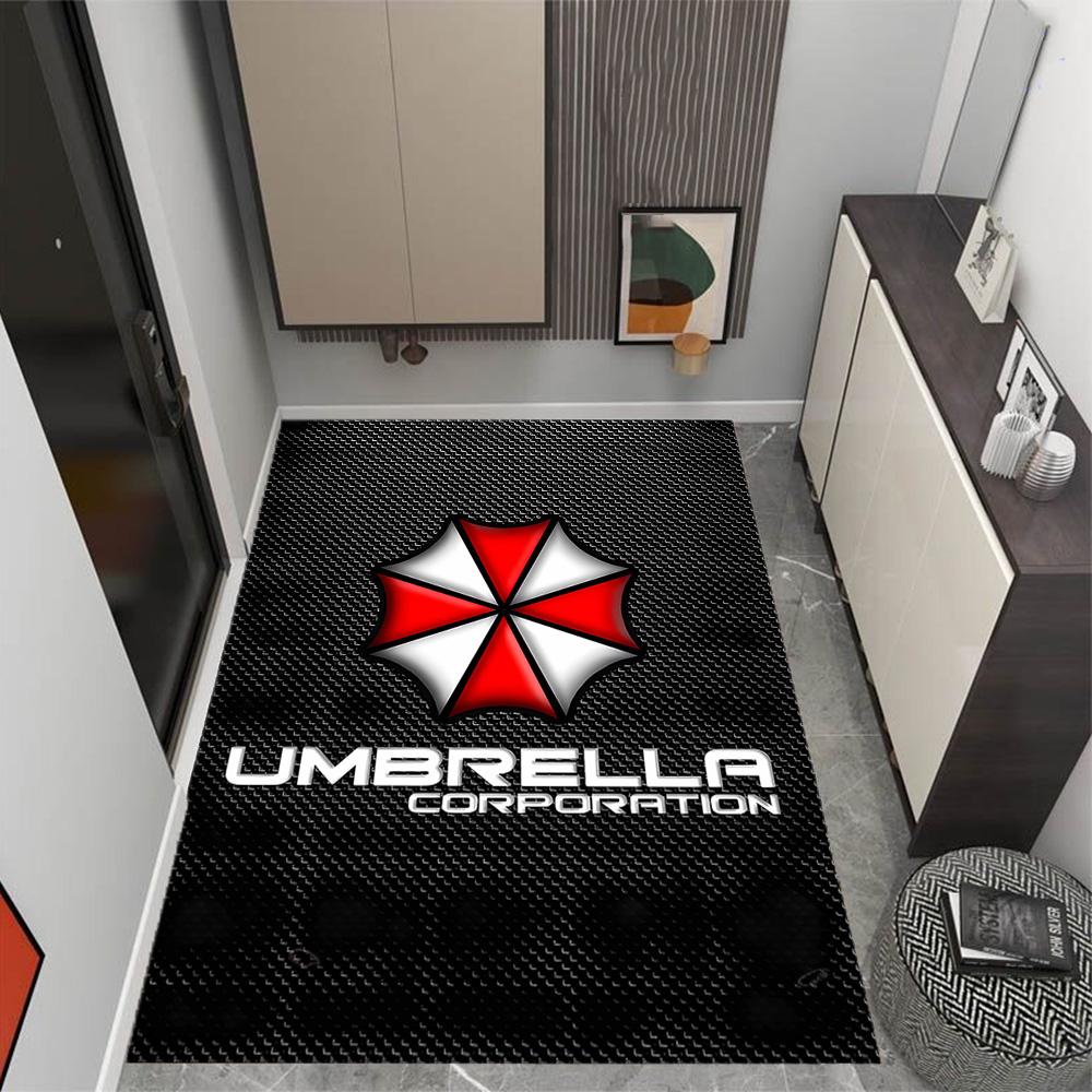 Umbrella Corporation Logo Floor Mat Design for Hallway Study room Dining Room Foyer Antislip Carpet Anime Office Decor Wedding Party Gift