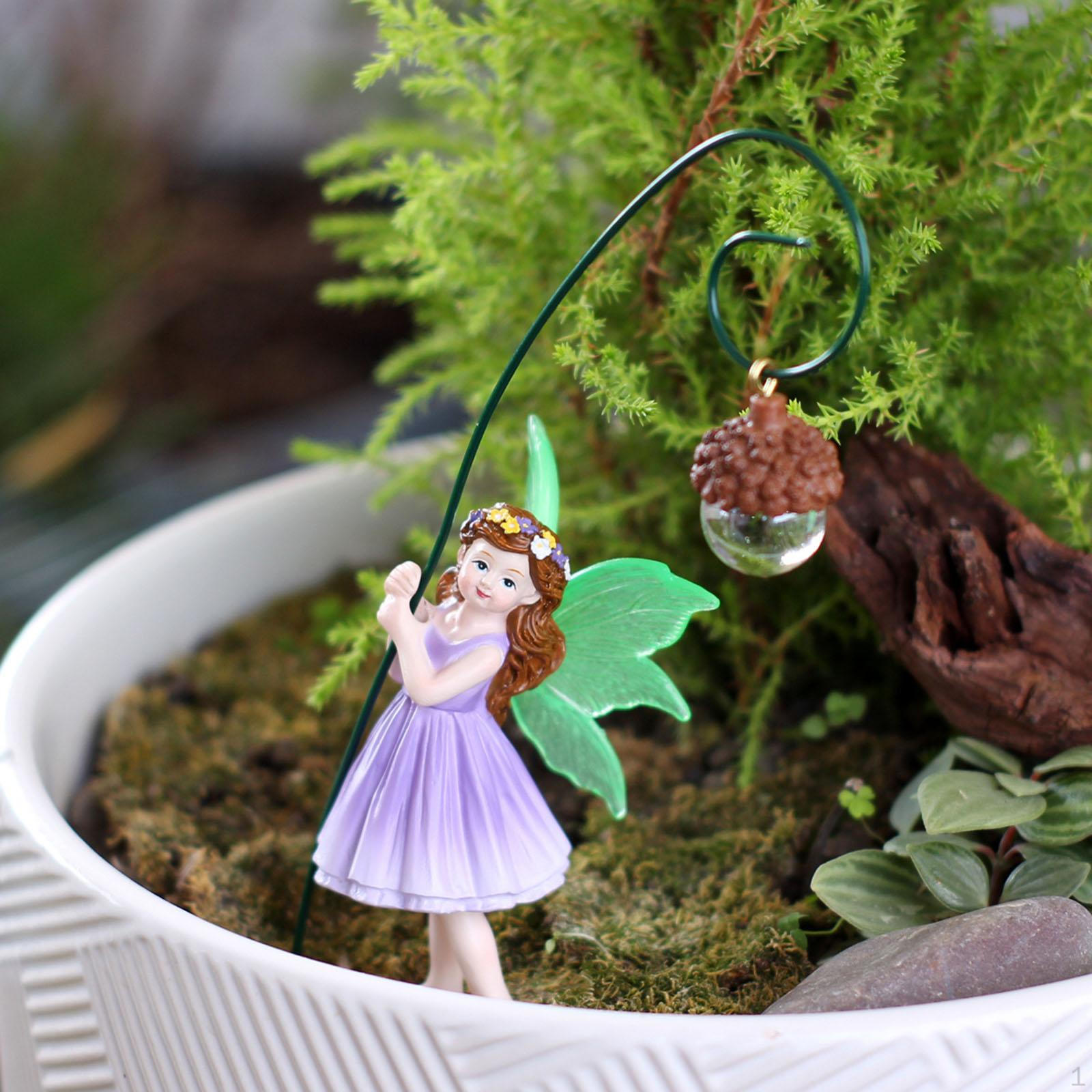 

Garden Statue Stake Micro Landscape Decor Flowerpot Lawn Ornament for Patio Yard Indoor