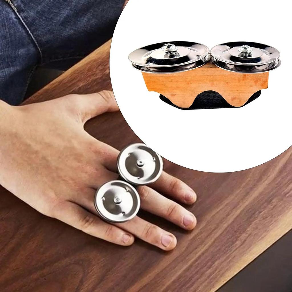 Hand-cranked Metal Bell Finger Sand Ball Finger Rattle Car Vent Cymbal Car Air Conditioning Vent Cymbal Drum