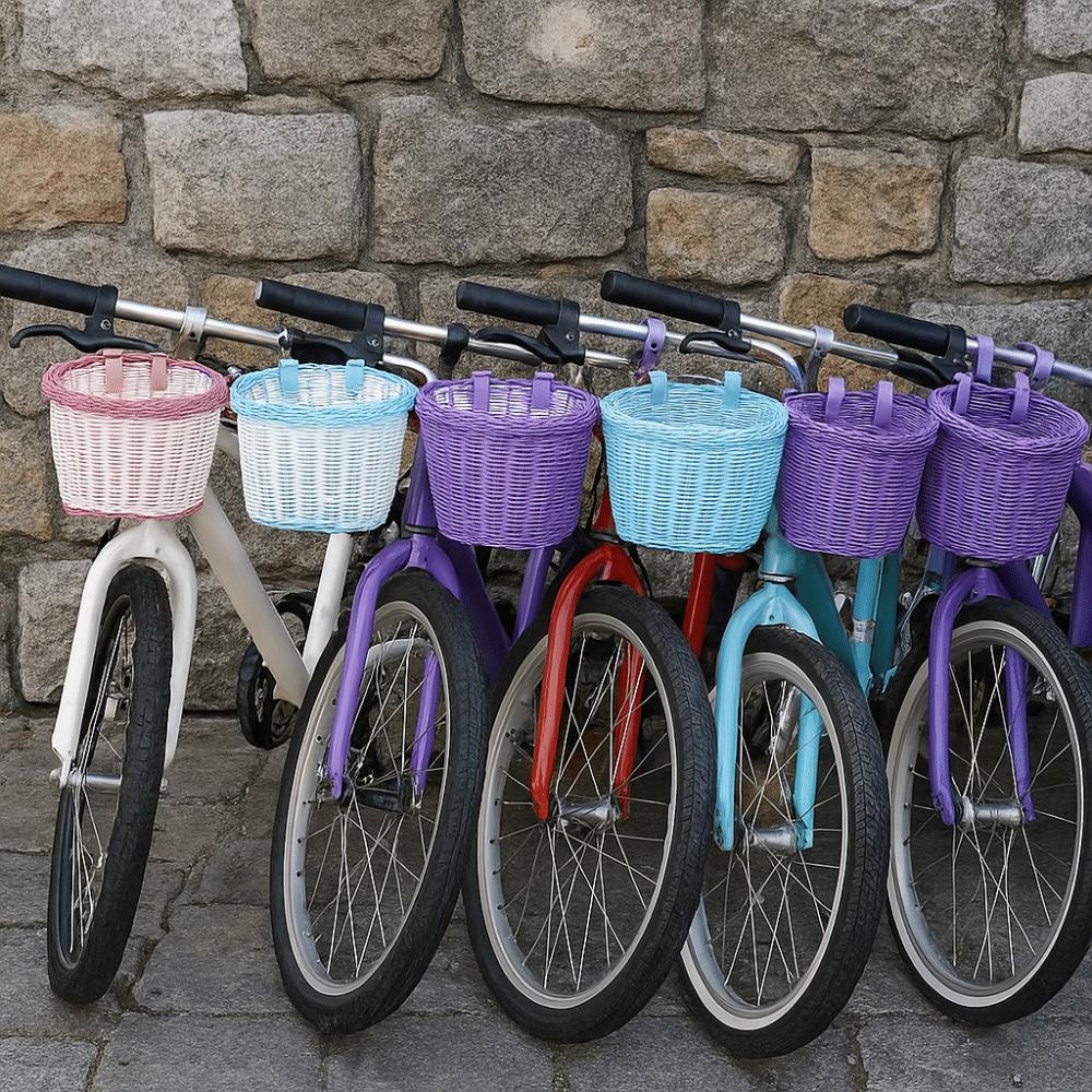 Adjustable Leather Straps Bicycle Basket Water Resistant Bicycle Storage Basket  Cycling