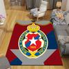 Wisla Krakow Flannel Printed Carpet, Home Sofa Decoration for Living Room & Bedroom, Non‑Slip Play Flannel Floor Mat for Game Room