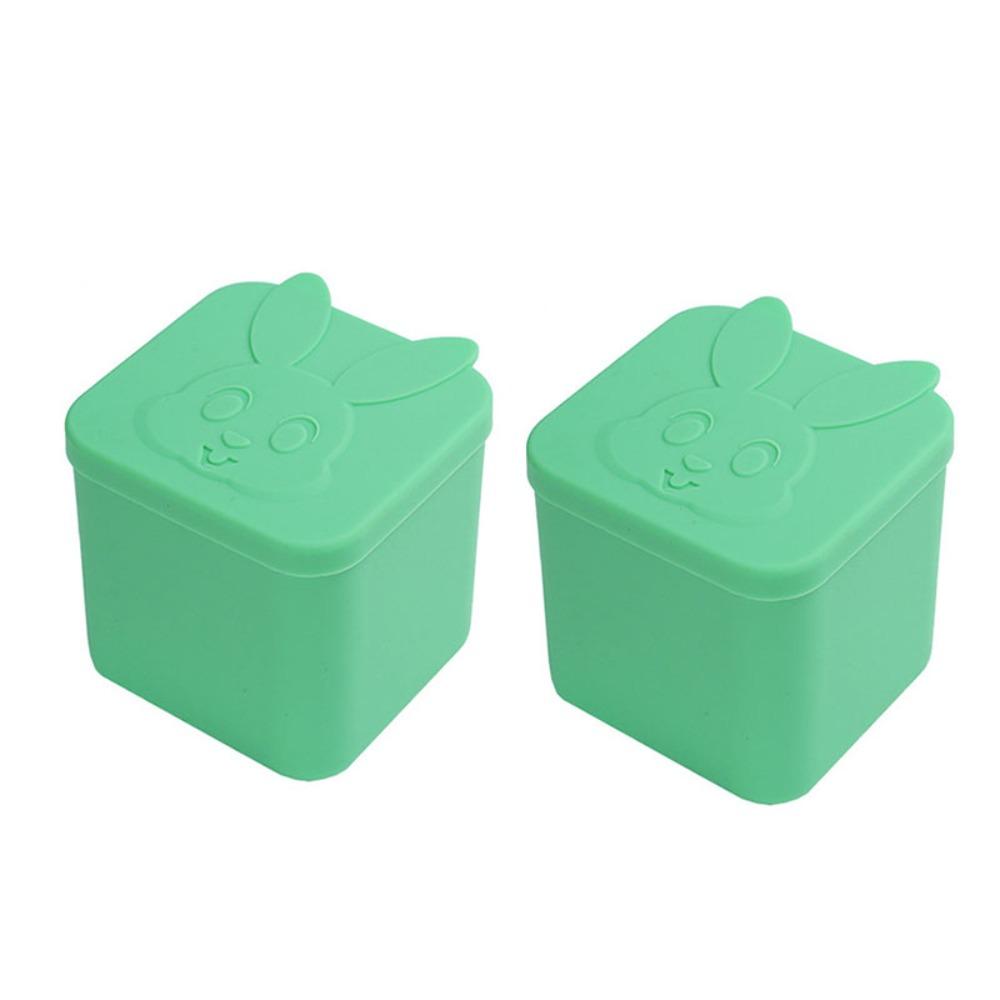 2pcs Reusable Dips Container Silicone Salad Dressing Container Snack Box  Lunch Box