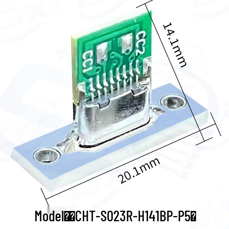 USB-C Female Port with Mounting Plate for DIY Keyboard/Charger Cable Modification