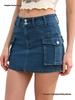 European & American Style Autumn Low-Waist Slim Fit Hip-Hugging Solid Color Skirt for Women