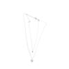 Silver Female Necklace Double Layer Safe Decorative No Fade Beautiful Women Alloy Necklace