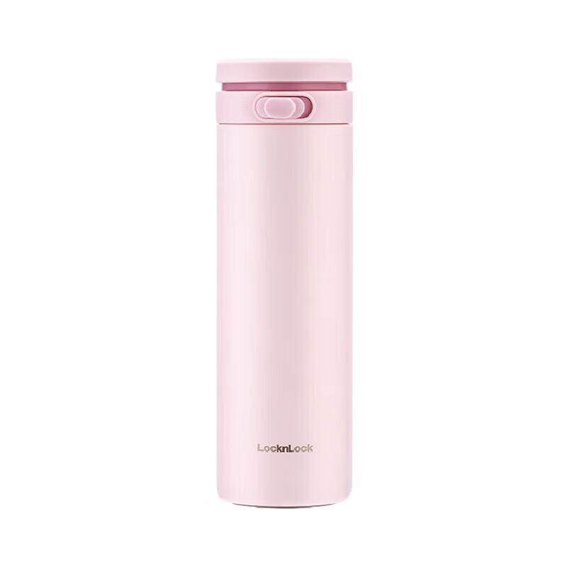 LocknLock Soft Light Flip-Top Stainless Steel Water Bottle 430mL