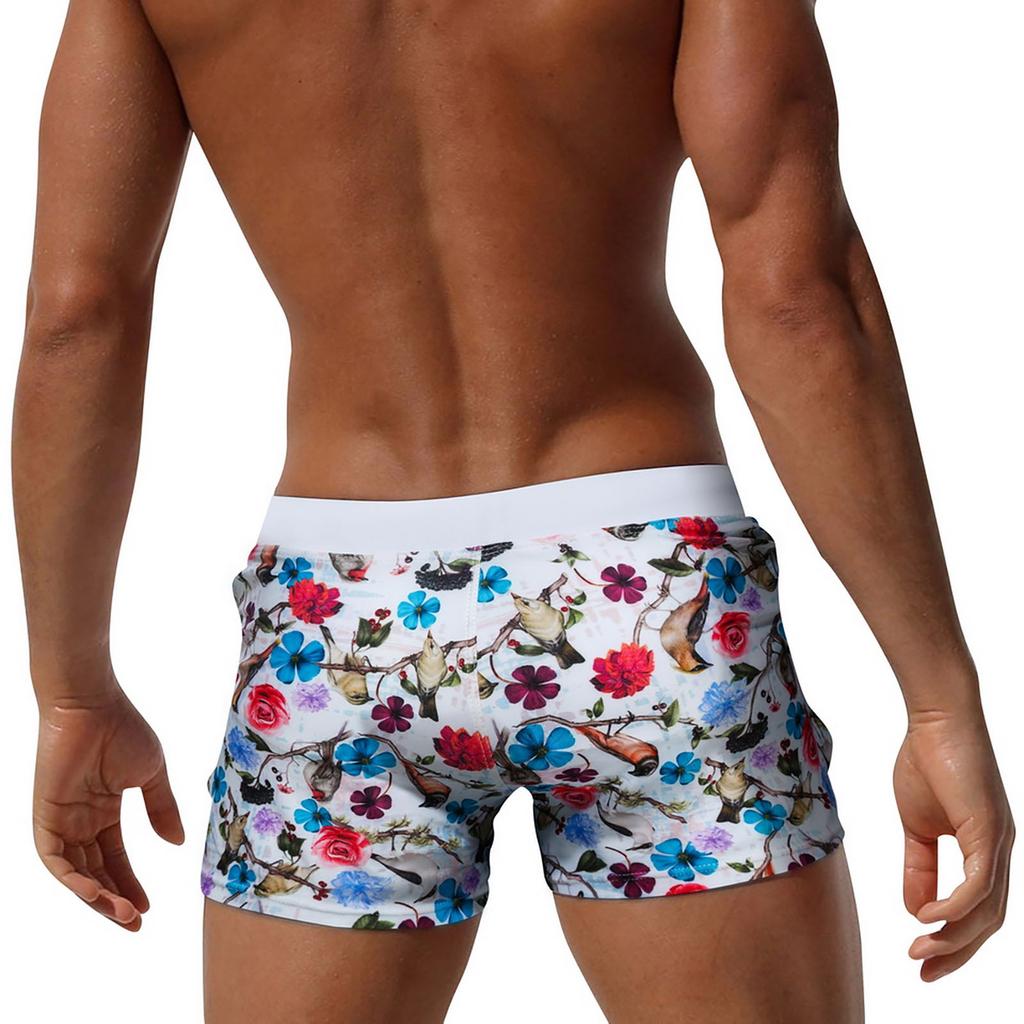 Men's Swim Trunks Surf Quick Dry Fashion Zipper Shorts Beach Pocket Swimsuit