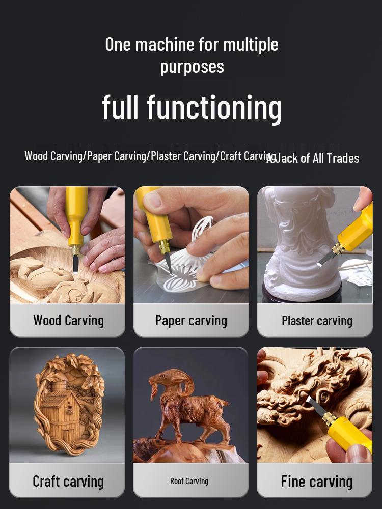 Set cuțit electric de gravură Asga - Dalte portabile alimentate cu litiu pentru tâmplărie, pentru tâmplar și sculptură Bonsai