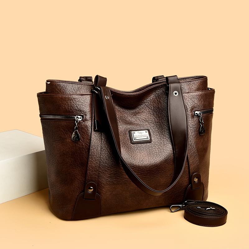 Luxury Soft Leather Handbags Large Capacity Women Shoulder Bags for Women Designer Tote Sac Shopping Crossbody Top Handle Bag