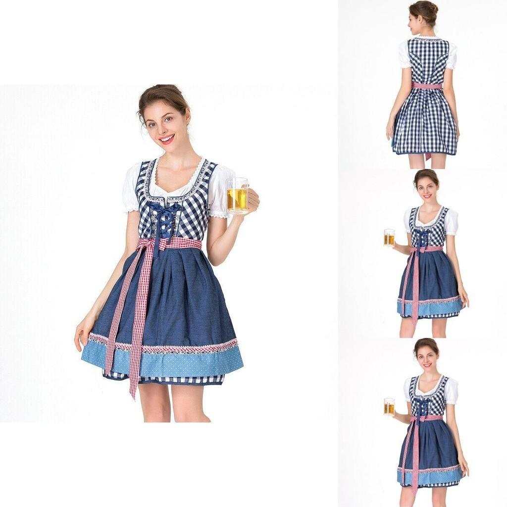 Women's Oktoberfest Plain Dress Costume With Delicate Edge For Festive Celebrations