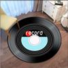 Record music CD pattern printing carpet retro round mat living room bedroom decorative mat non-slip porch mat tapete redondo