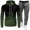 Mens Casual Sport Hoodie Pants Set 3D Printed Long Sleeve Top Joggers Outfit