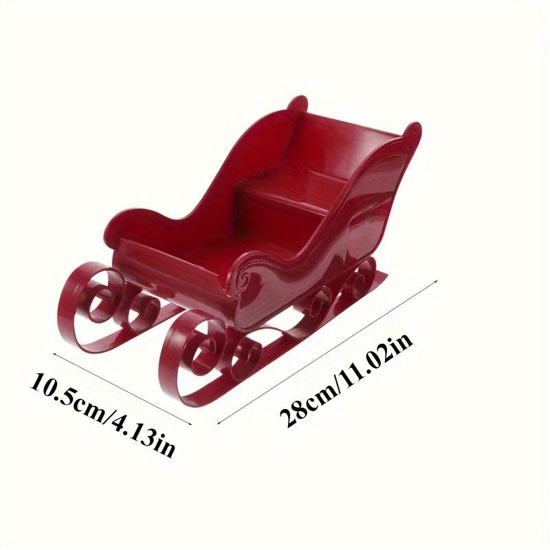 Frohe Weihnachten Roter Schlitten Klassischer Weihnachtsschlitten Ornament Weihnachtsbaum Hängender Schlitten Miniatur Schlittenmodell Dekor